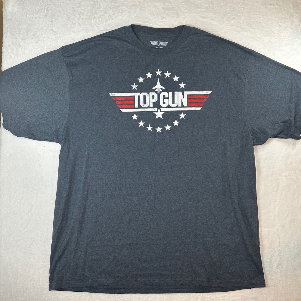 Top Gun Mens Graphic T-Shirt Charcoal Grey Movie Tee 4XLT Big & Tall NWOT